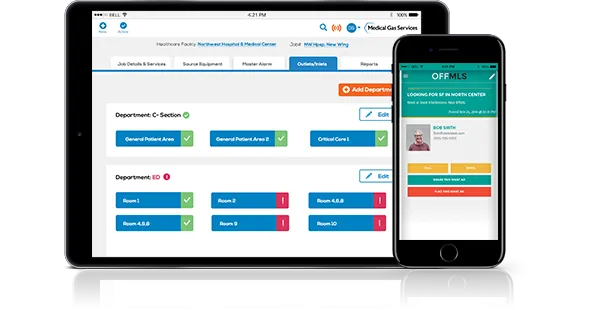 Mobile app example on laptop and phone