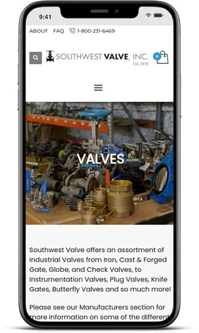 Southwest Valve, Inc.: The Solution, mobile view 3