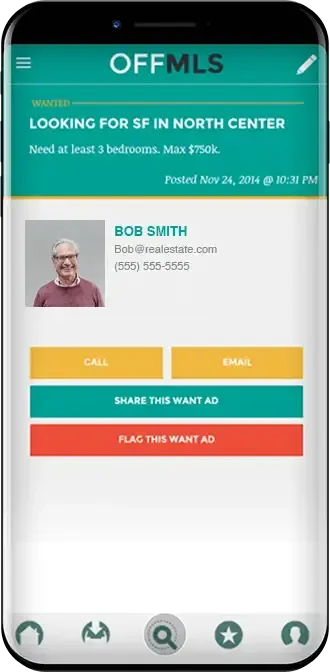 offMLS Real Estate App: The Solution, mobile view 1
