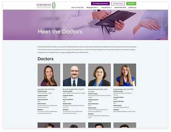 Northeast OB/GYN Associates: The Solution, screenshot 2